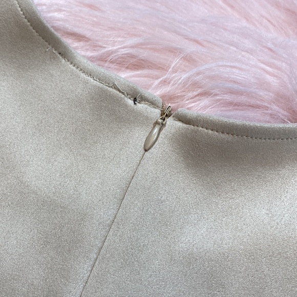 Zara Beige Suede Crop Shell Tank sz L - Picture 11 of 11